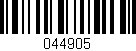 Código de barras (EAN, GTIN, SKU, ISBN): '044905'