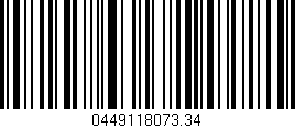 Código de barras (EAN, GTIN, SKU, ISBN): '0449118073.34'