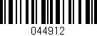 Código de barras (EAN, GTIN, SKU, ISBN): '044912'