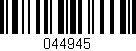 Código de barras (EAN, GTIN, SKU, ISBN): '044945'