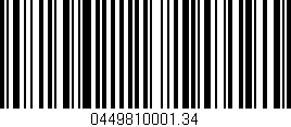 Código de barras (EAN, GTIN, SKU, ISBN): '0449810001.34'