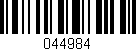 Código de barras (EAN, GTIN, SKU, ISBN): '044984'
