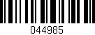 Código de barras (EAN, GTIN, SKU, ISBN): '044985'