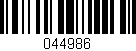 Código de barras (EAN, GTIN, SKU, ISBN): '044986'