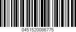 Código de barras (EAN, GTIN, SKU, ISBN): '0451520086775'