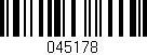Código de barras (EAN, GTIN, SKU, ISBN): '045178'