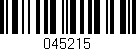 Código de barras (EAN, GTIN, SKU, ISBN): '045215'