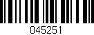 Código de barras (EAN, GTIN, SKU, ISBN): '045251'