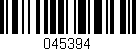 Código de barras (EAN, GTIN, SKU, ISBN): '045394'