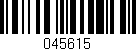 Código de barras (EAN, GTIN, SKU, ISBN): '045615'