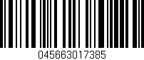 Código de barras (EAN, GTIN, SKU, ISBN): '045663017385'