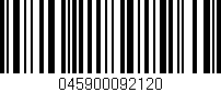 Código de barras (EAN, GTIN, SKU, ISBN): '045900092120'