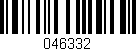 Código de barras (EAN, GTIN, SKU, ISBN): '046332'