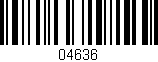Código de barras (EAN, GTIN, SKU, ISBN): '04636'
