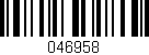 Código de barras (EAN, GTIN, SKU, ISBN): '046958'