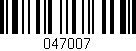 Código de barras (EAN, GTIN, SKU, ISBN): '047007'