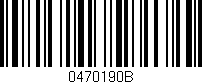 Código de barras (EAN, GTIN, SKU, ISBN): '0470190B'