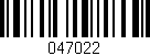 Código de barras (EAN, GTIN, SKU, ISBN): '047022'