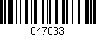 Código de barras (EAN, GTIN, SKU, ISBN): '047033'