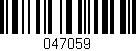 Código de barras (EAN, GTIN, SKU, ISBN): '047059'