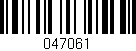 Código de barras (EAN, GTIN, SKU, ISBN): '047061'