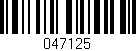 Código de barras (EAN, GTIN, SKU, ISBN): '047125'