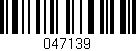 Código de barras (EAN, GTIN, SKU, ISBN): '047139'