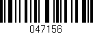 Código de barras (EAN, GTIN, SKU, ISBN): '047156'