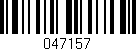 Código de barras (EAN, GTIN, SKU, ISBN): '047157'