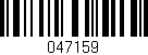 Código de barras (EAN, GTIN, SKU, ISBN): '047159'