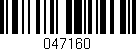 Código de barras (EAN, GTIN, SKU, ISBN): '047160'