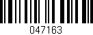 Código de barras (EAN, GTIN, SKU, ISBN): '047163'