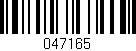 Código de barras (EAN, GTIN, SKU, ISBN): '047165'