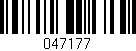 Código de barras (EAN, GTIN, SKU, ISBN): '047177'
