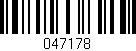 Código de barras (EAN, GTIN, SKU, ISBN): '047178'