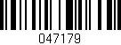 Código de barras (EAN, GTIN, SKU, ISBN): '047179'