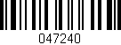 Código de barras (EAN, GTIN, SKU, ISBN): '047240'