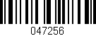 Código de barras (EAN, GTIN, SKU, ISBN): '047256'
