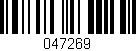 Código de barras (EAN, GTIN, SKU, ISBN): '047269'
