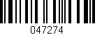 Código de barras (EAN, GTIN, SKU, ISBN): '047274'