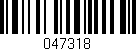 Código de barras (EAN, GTIN, SKU, ISBN): '047318'