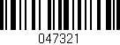 Código de barras (EAN, GTIN, SKU, ISBN): '047321'