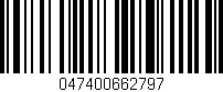 Código de barras (EAN, GTIN, SKU, ISBN): '047400662797'
