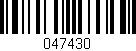 Código de barras (EAN, GTIN, SKU, ISBN): '047430'