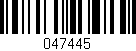 Código de barras (EAN, GTIN, SKU, ISBN): '047445'