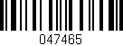 Código de barras (EAN, GTIN, SKU, ISBN): '047465'