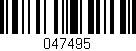 Código de barras (EAN, GTIN, SKU, ISBN): '047495'