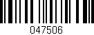 Código de barras (EAN, GTIN, SKU, ISBN): '047506'