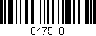 Código de barras (EAN, GTIN, SKU, ISBN): '047510'