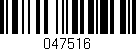 Código de barras (EAN, GTIN, SKU, ISBN): '047516'